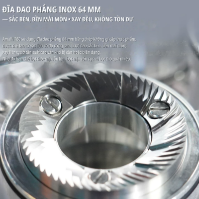 Máy xay cà phê Amalfi T80 64mm – Cân định lượng theo gram