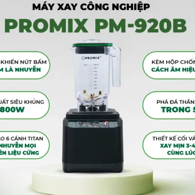 Máy xay sinh tố công nghiệp Promix PM-920B 1,8L – 1800W, hẹn giờ