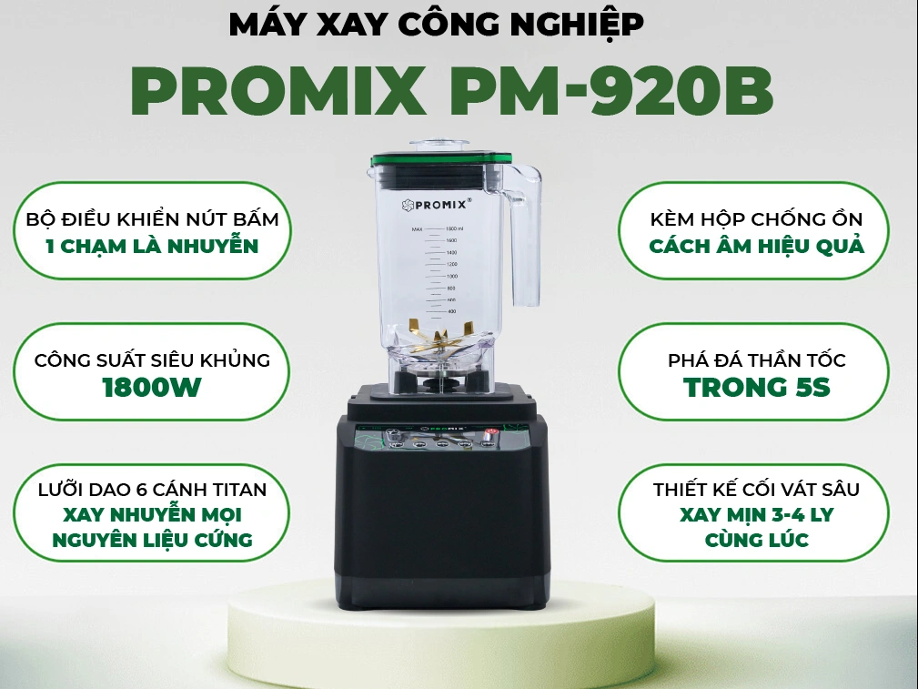 Máy xay sinh tố công nghiệp Promix PM-920B 1,8L – 1800W, hẹn giờ - Ảnh 4