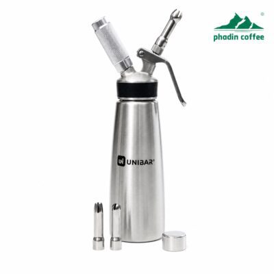 Bình xịt kem Unibar UBK-1000 1000ml góc chụp sản phẩm
