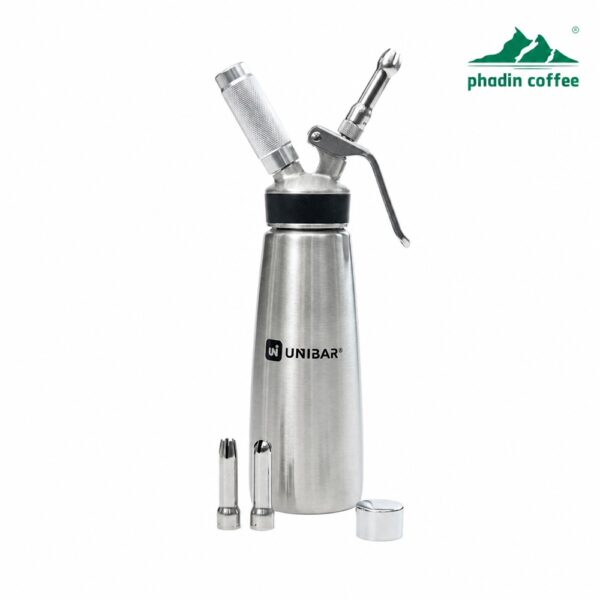 Bình xịt kem Unibar UBK-1000 1L bằng thép không gỉ