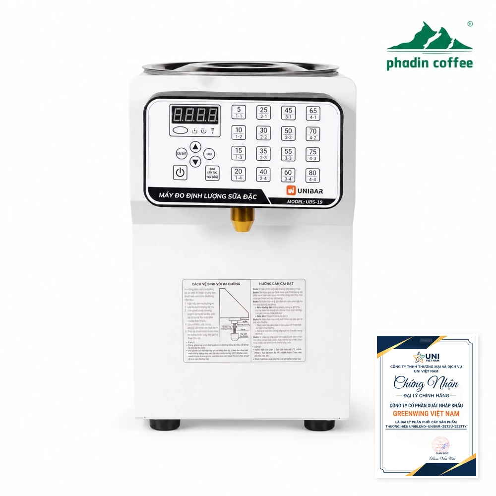 Máy định lượng đường nước và sữa đặc Unibar UBS-19