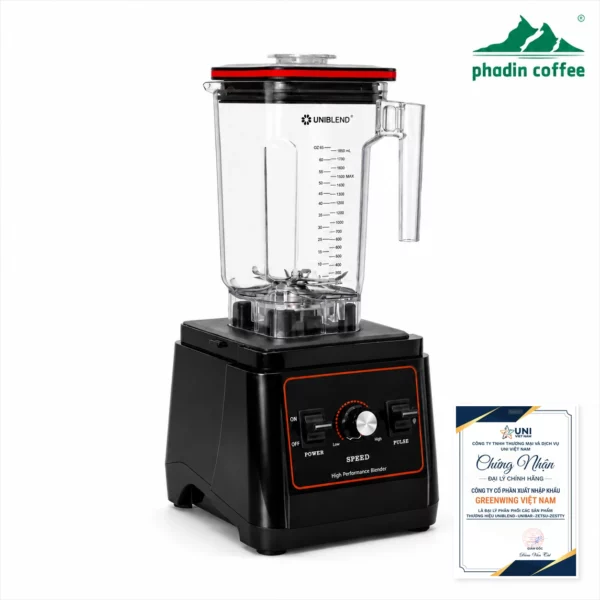 Máy xay sinh tố công nghiệp Uniblend UBS-712 1680W – Phadin Coffee