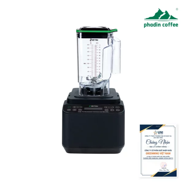 Máy xay sinh tố công nghiệp Zetsu ZT-03 1700W – Cối 2L – Phadin Coffee