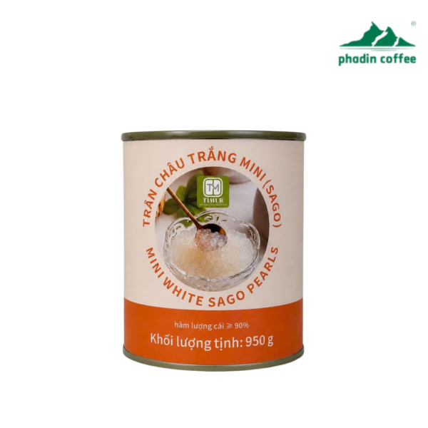 Sago Đóng Hộp (Hạt Trân Châu Trắng Mini) 950 g