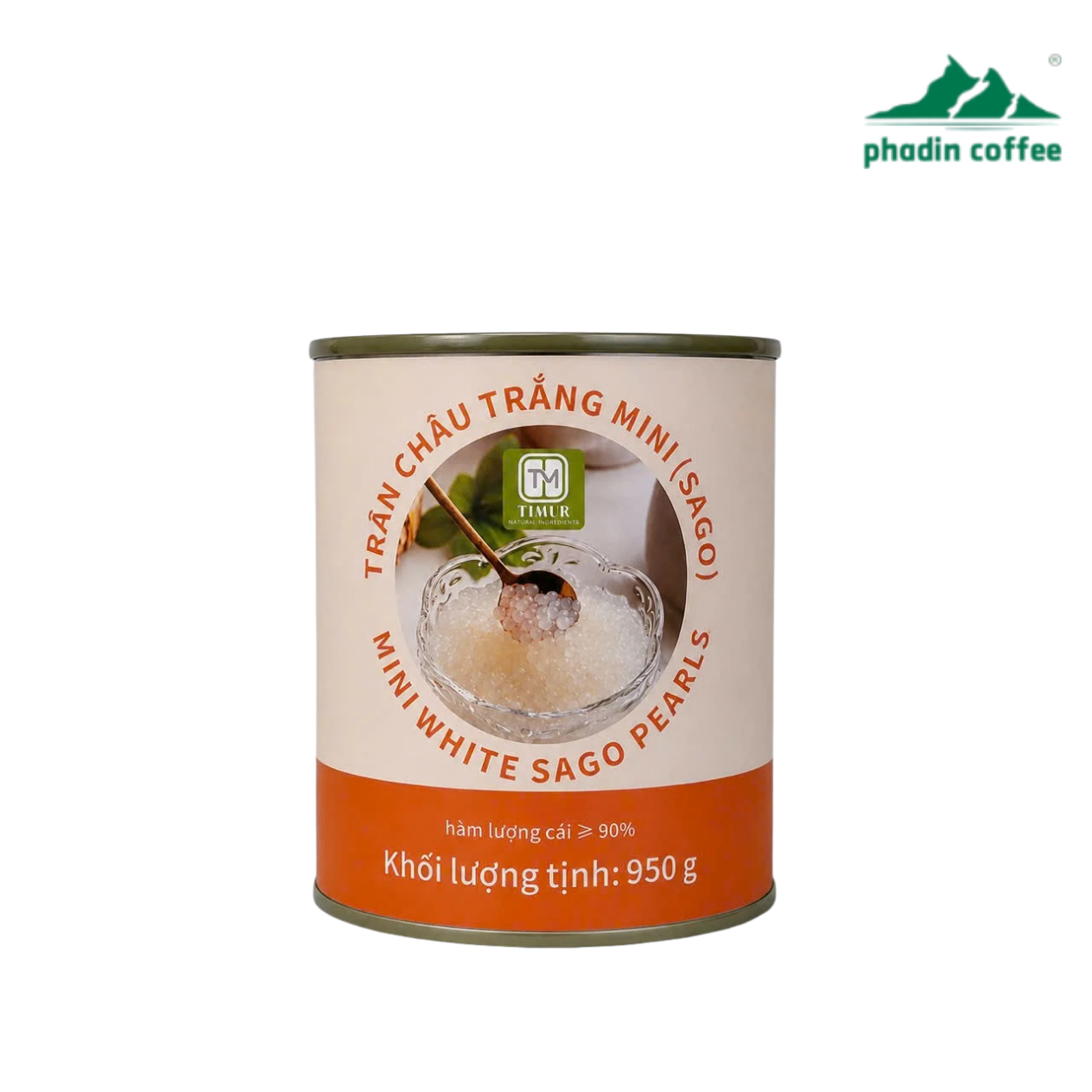 Sago Đóng Hộp (Hạt Trân Châu Trắng Mini) 950 g