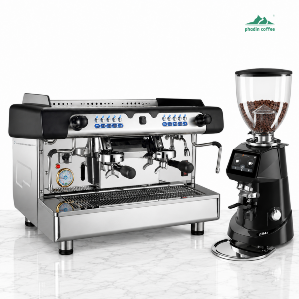 Combo máy pha cà phê Rancilio Classe 5 Crono 1 Group + máy xay Fiorenzato F64E