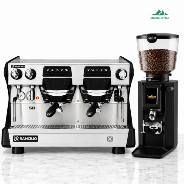 Combo máy pha cà phê Rancilio Classe 5 Crono 2 Group + máy xay Anfim Luna