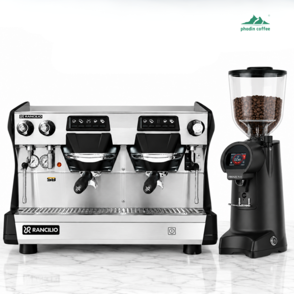 Combo máy pha cà phê Rancilio Classe 5 Crono 2 Group + máy xay Firenze 75