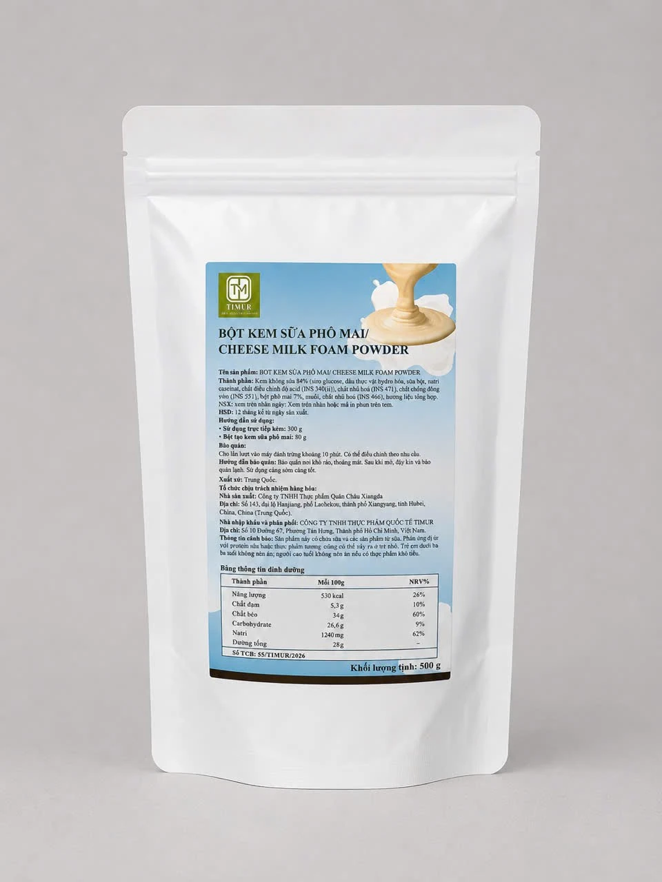 Bột Phô Mai (Kem Macchiato/Kem Cheese) 500 g