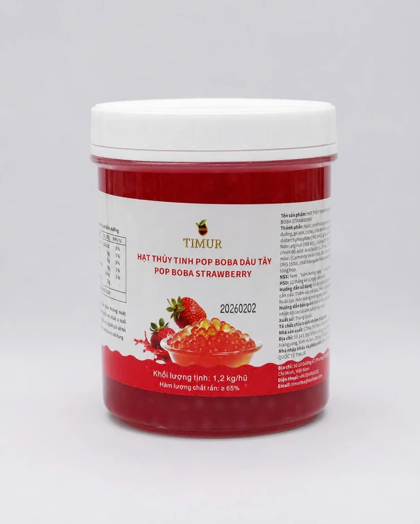 Hạt Thủy Tinh Vị Dâu Tây 1.2 kg