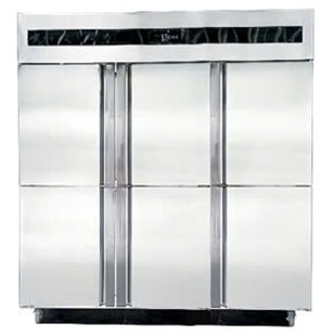 Tủ đông 6 cánh inox Viner V-TD6C, quạt gió