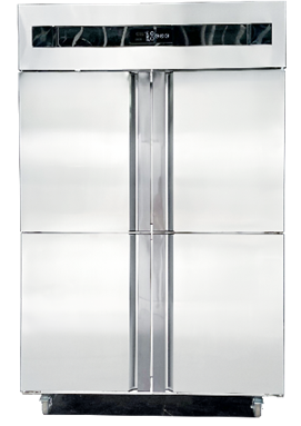 Tủ đông mát 4 cánh inox Viner V-TDM4C, quạt gió