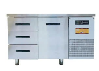 Bàn mát 1 cánh và 3 ngăn kéo inox Viner V-TBLNK1.2, 1,2 m, quạt gió