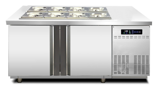 Bàn mát salad cánh inox Viner V-BSLCI1.2, 1,2 m, quạt gió