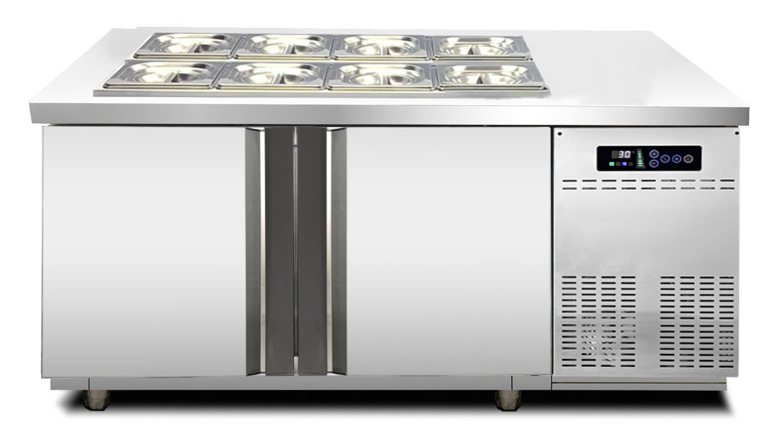 Bàn mát salad cánh inox Viner V-BSLCI1.5, 1,5 m, quạt gió