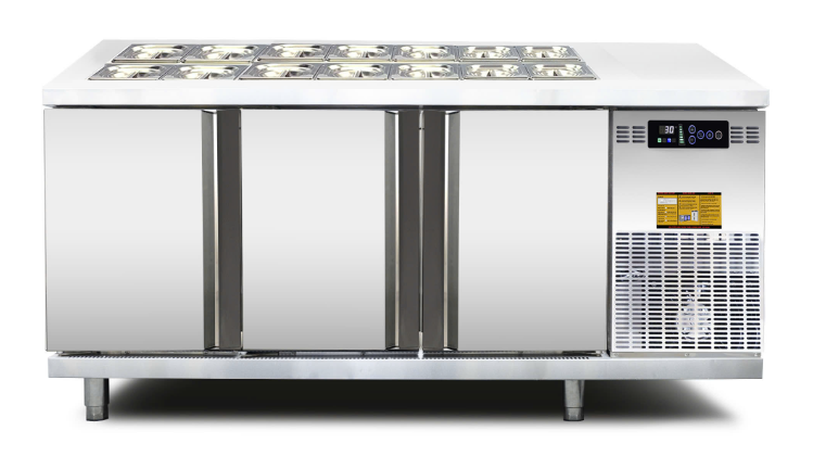 Bàn mát salad cánh inox Viner V-BSLCI1.8, 1,8 m, quạt gió