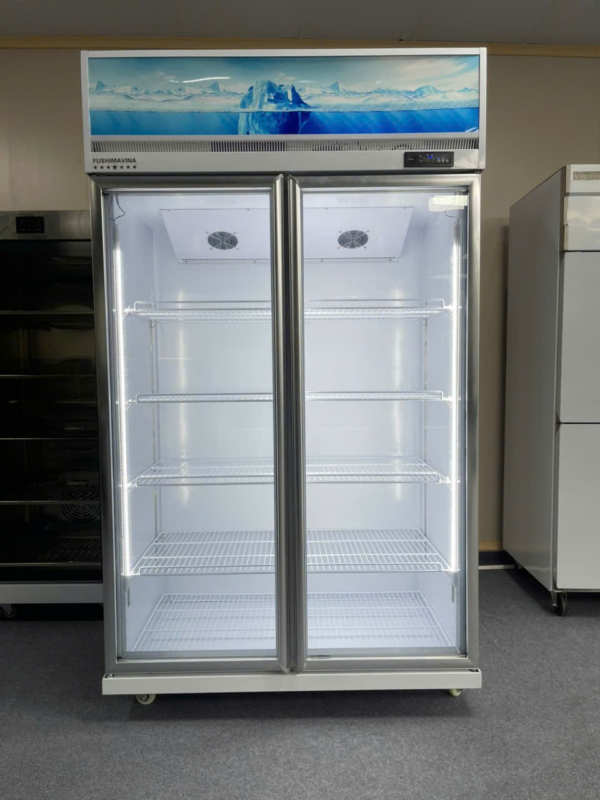 Tủ mát 2 cánh kính Fushimavina 1100 L, sơn tĩnh điện