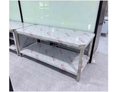 Bàn inox 2 tầng công nghiệp LIGHTCOOL 1500 × 750 × 800mm