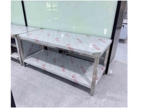 Bàn inox 2 tầng công nghiệp LIGHTCOOL 1800 × 750 × 800mm