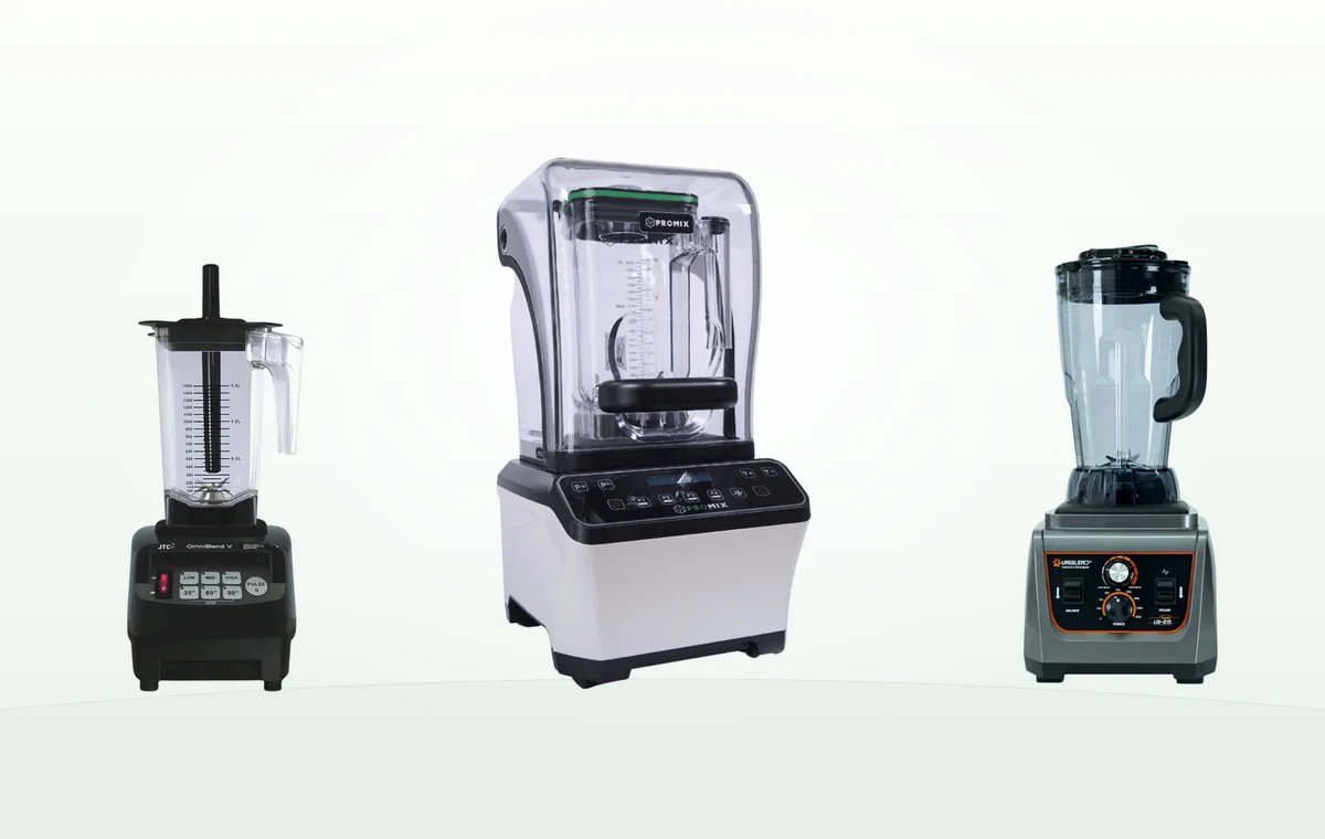 Nhóm máy xay sinh tố: OmniBlend, Promix có hộp chống ồn và Uniblend cối lớn