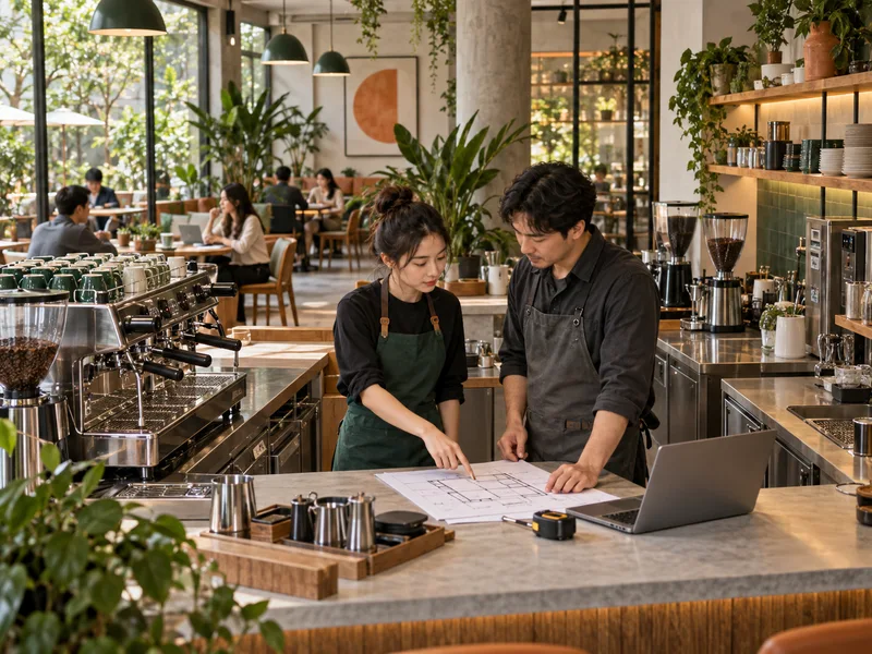 Minh họa mô hình nâng cấp quán đang hoạt động