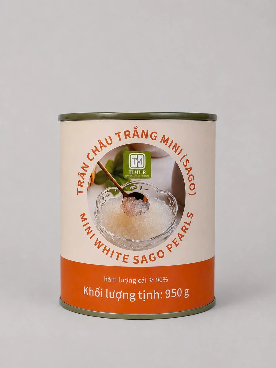 Sago Đóng Hộp (Hạt Trân Châu Trắng Mini) 950 g