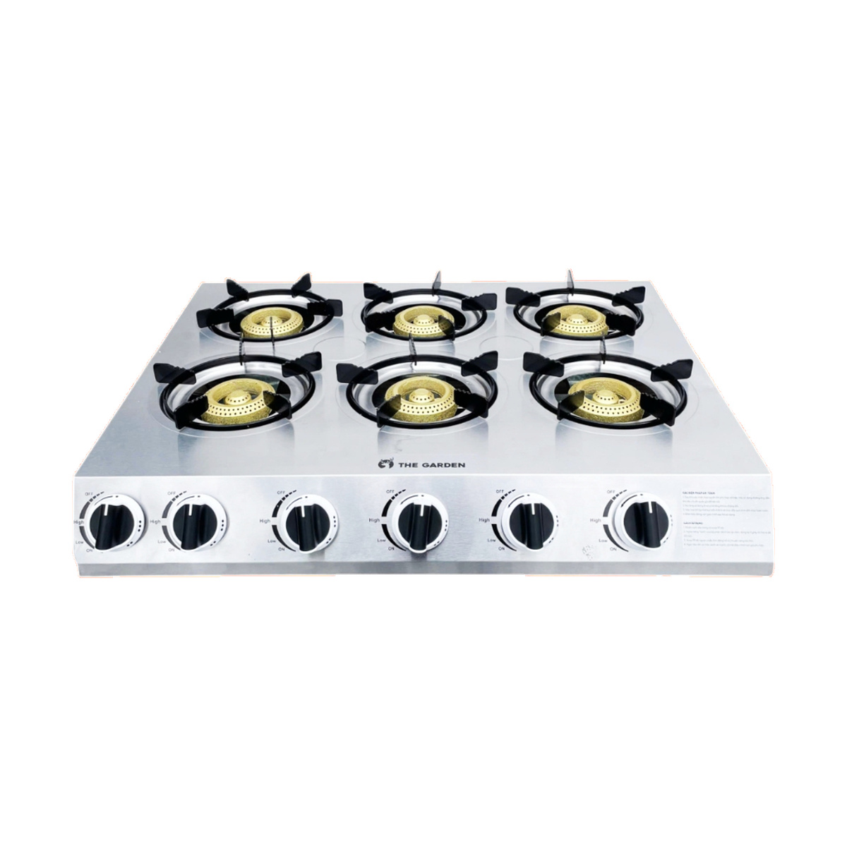 Bếp gas đa năng 6 họng Greenfire GFG06 – ảnh đại diện nền trắng