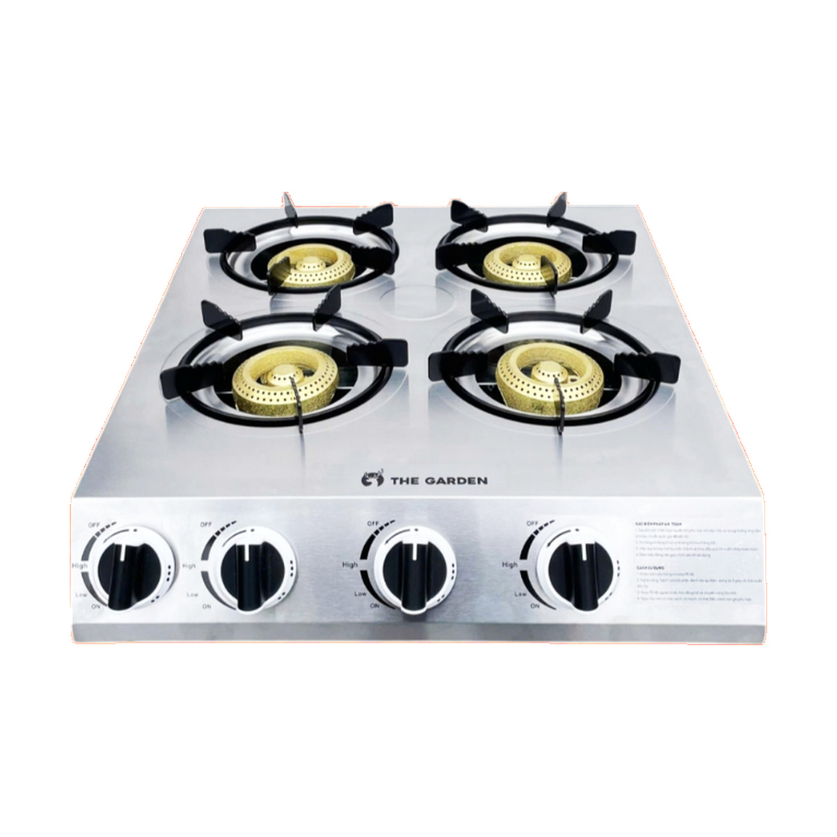 Bếp gas Greenfire 4 họng vuông – GFG-04V