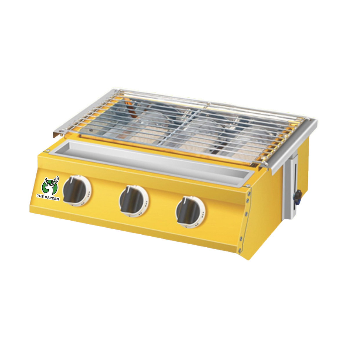 Bếp nướng gas không khói hồng ngoại 3 họng ngắn Greenfire GFN-03N – ảnh đại diện nền trắng