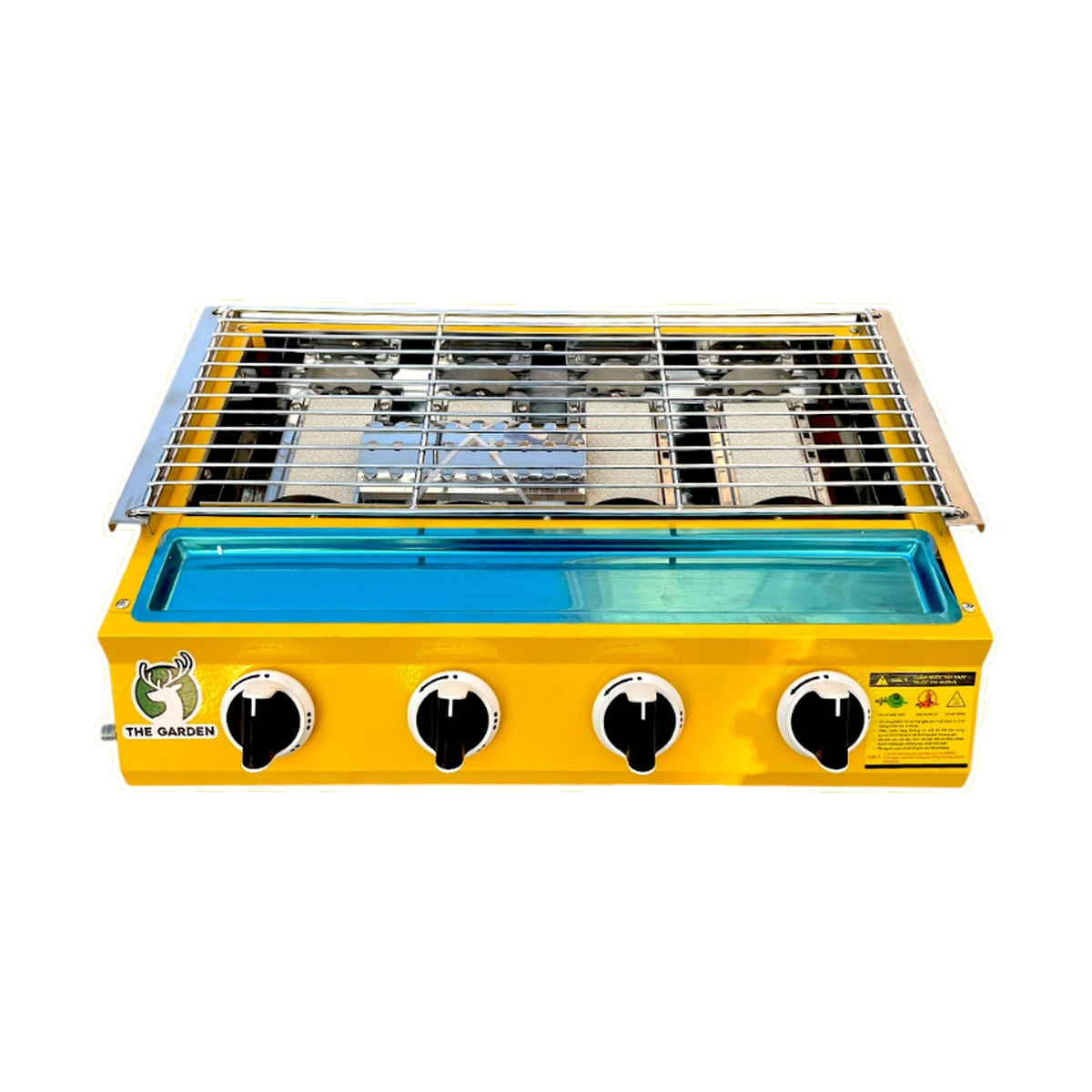 Bếp nướng gas không khói hồng ngoại 4 họng ngắn Greenfire GFN-04N – ảnh đại diện nền trắng