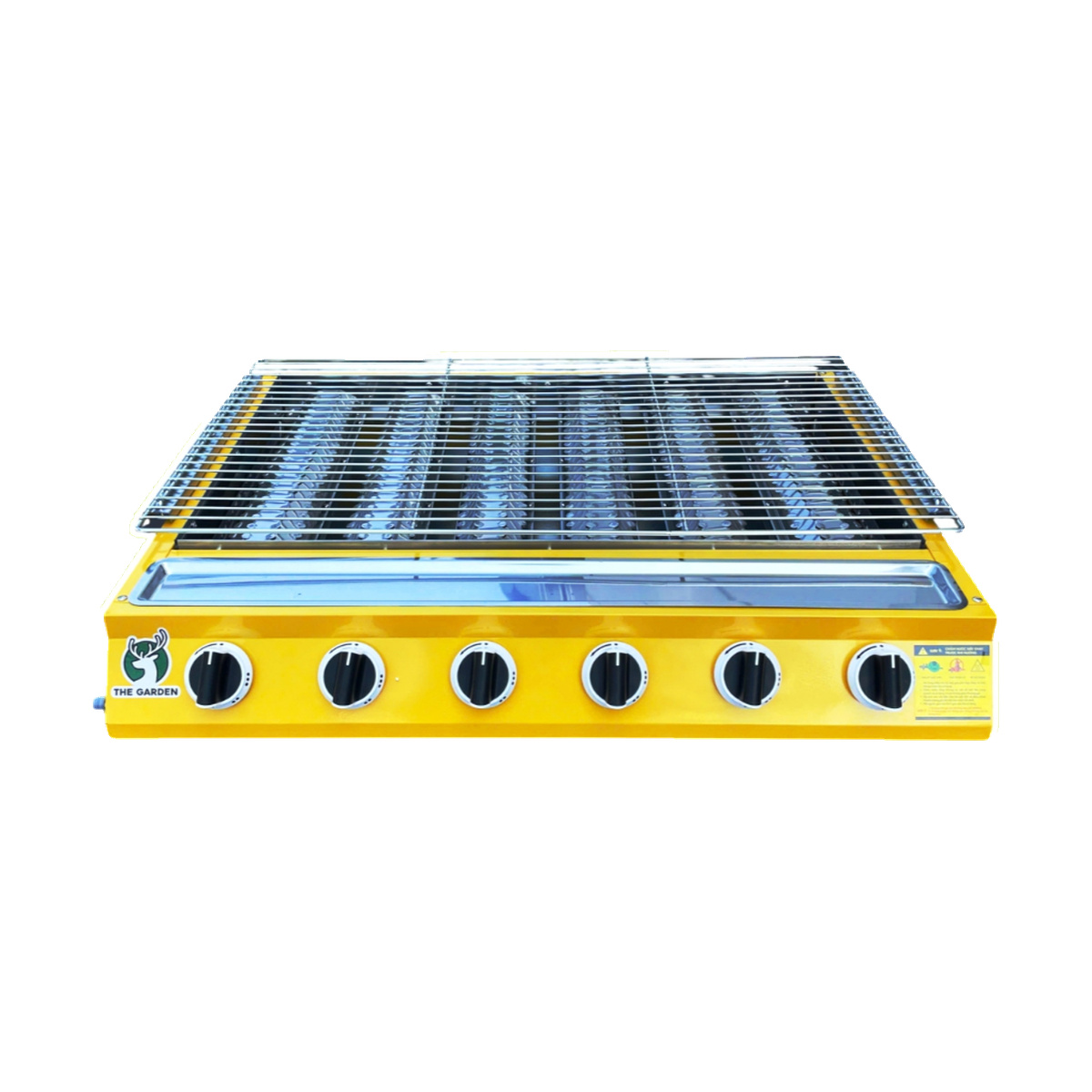Bếp nướng gas không khói hồng ngoại 6 họng dài Greenfire GFN-06D – ảnh đại diện nền trắng