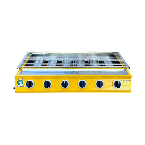 Bếp nướng gas không khói hồng ngoại 6 họng ngắn Greenfire GFN-06N – ảnh đại diện nền trắng