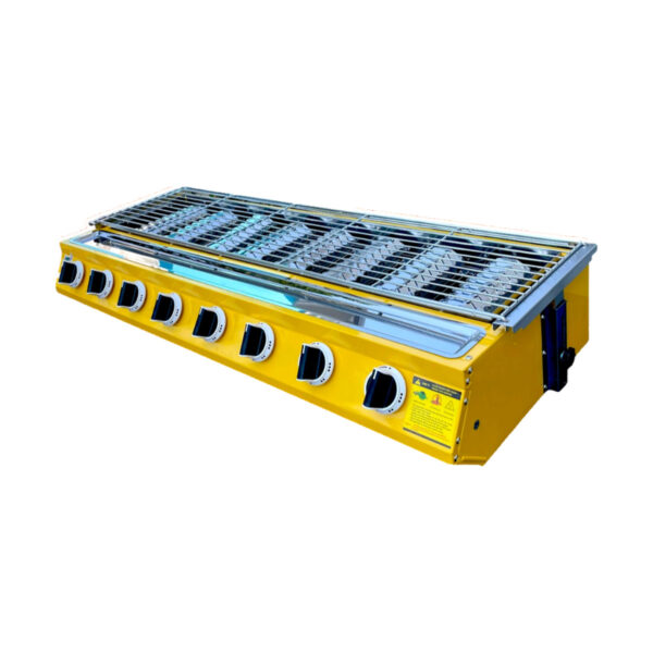 Bếp nướng gas không khói hồng ngoại 8 họng ngắn Greenfire GFN-08N – ảnh đại diện nền trắng
