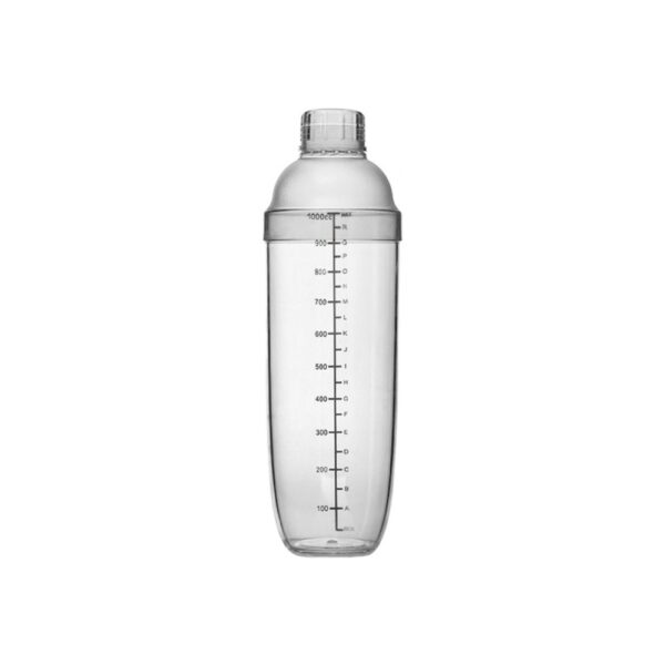 Bình lắc shaker nhựa trong 1000ml – ảnh sản phẩm nền trắng
