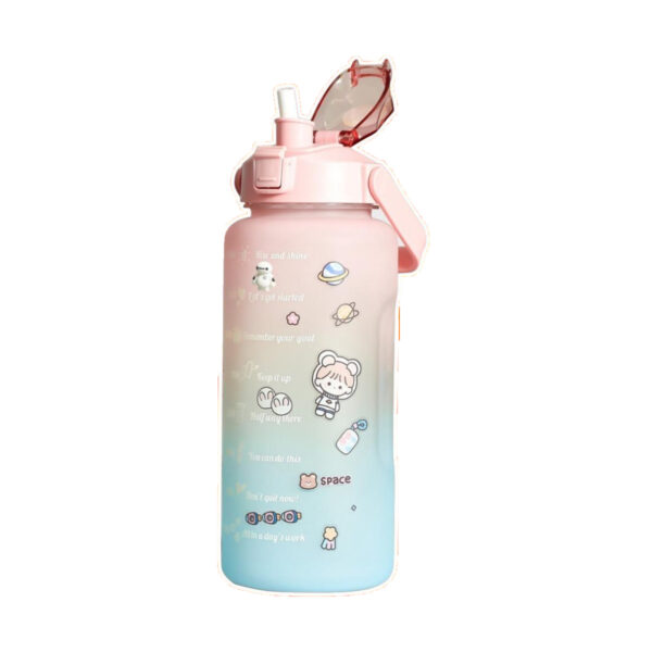 Bình nước 2L màu hồng xanh