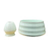 Đế gác Chasen và bộ bát Chawan bằng sứ – Bộ bát Chawan + đế gác chổi – ảnh sản phẩm nền trắng