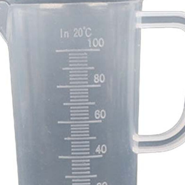 Ca đong định lượng | Ca đong nhựa 100ml | Có quai – ảnh cận chi tiết từ ảnh sản phẩm