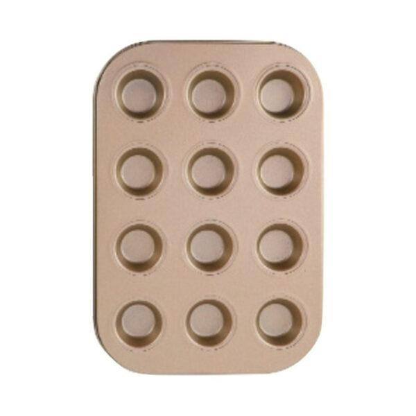 Khuôn cupcake 12 lỗ nhỏ 26.5x18.6cm màu vàng