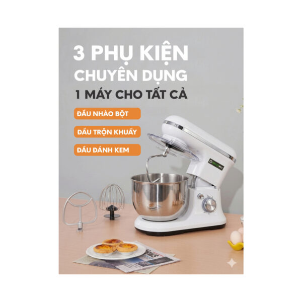 Máy trộn đứng Greenmix GMS-1500 và ba phụ kiện trộn