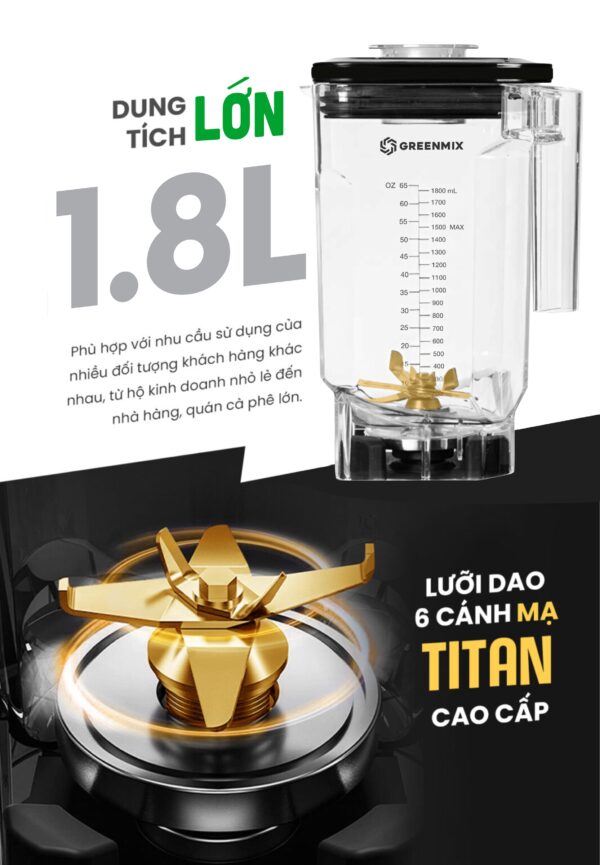 Máy xay sinh tố Greenmix GMB-990 – Chi tiết 1